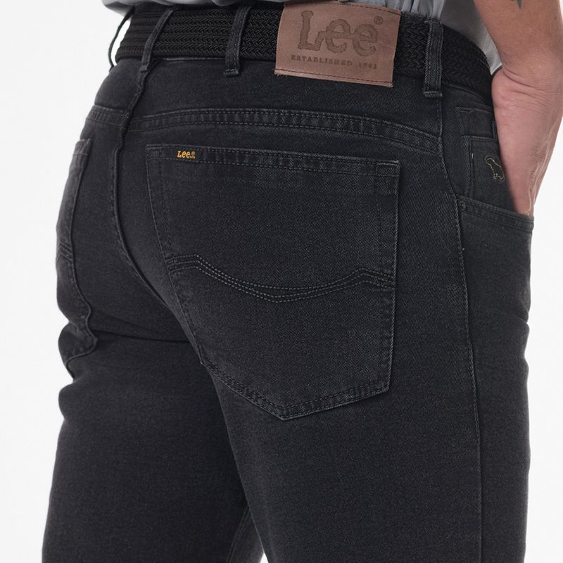 LEC LEE - Jean Staid Hip para hombre Lec Lee - Gris Oscuro