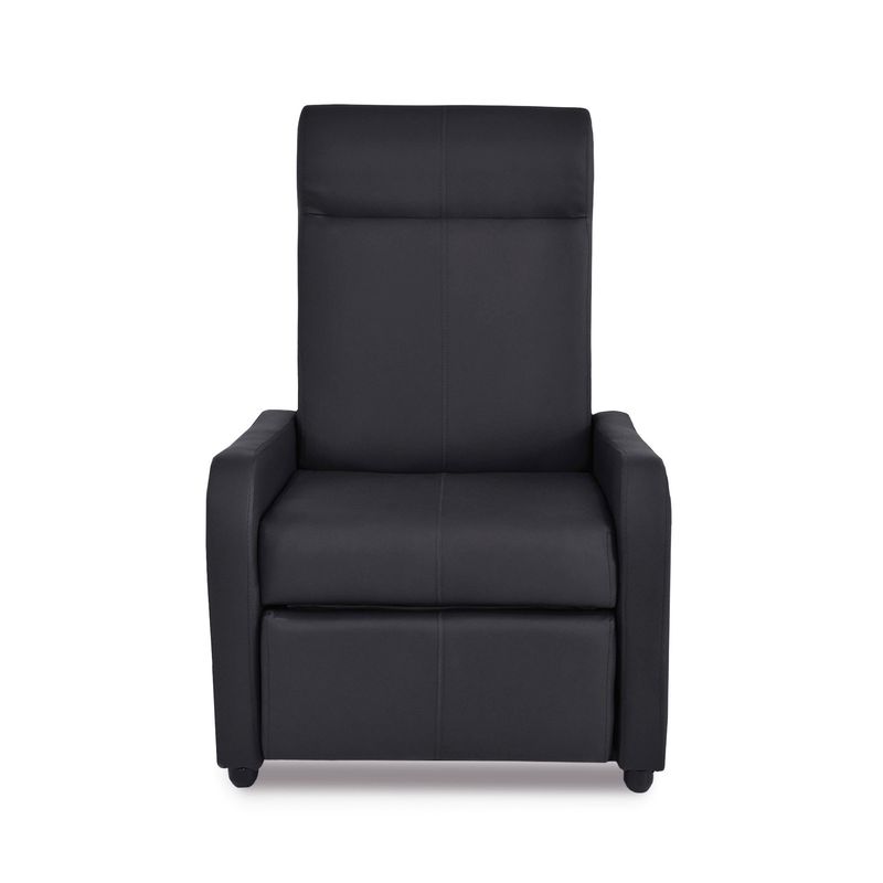 ELITE LIVING - SILLA RECLINABLE PRAXIS ESTATICA CUERO SINTETICO NEGRO