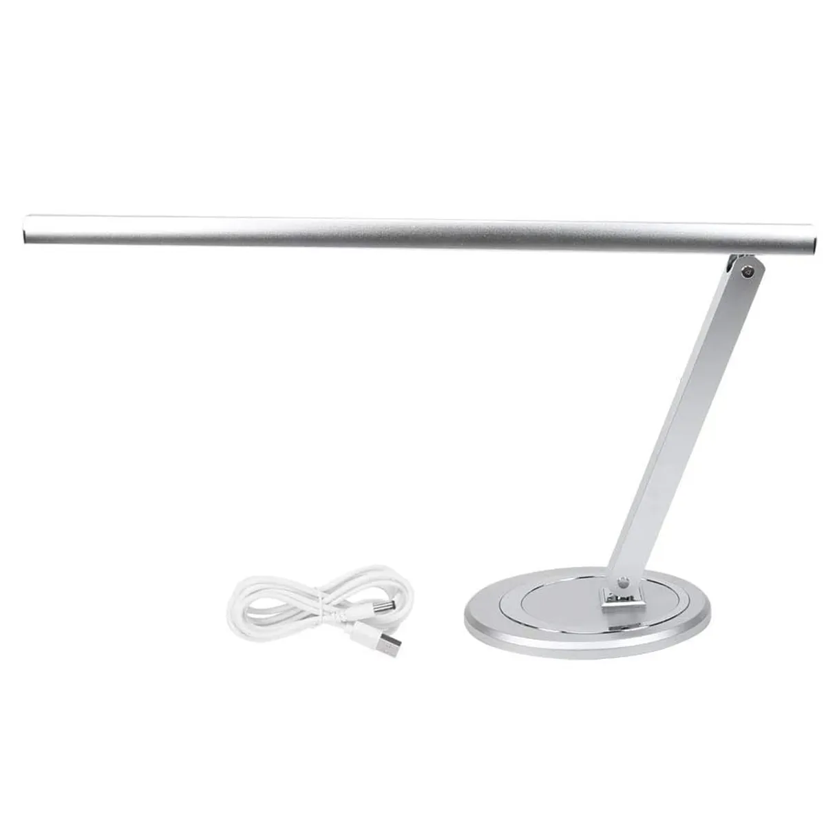GENERAL - Lampara Escritorio LED FX026 Brazo Oscilante USB Plateada