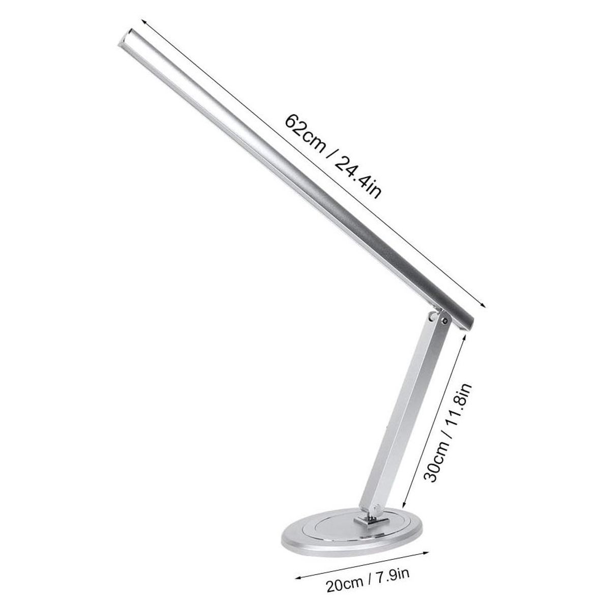 GENERAL - Lampara Escritorio LED FX026 Brazo Oscilante USB Plateada