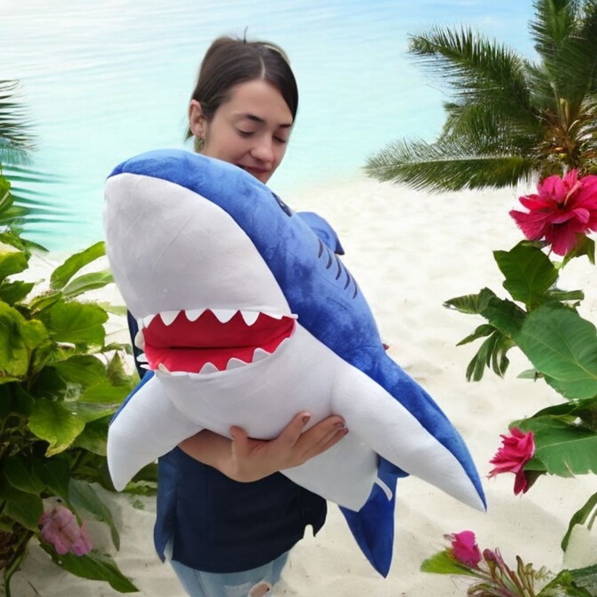 GENERICO - Peluche Tiburón Gigante 100 Cms azul