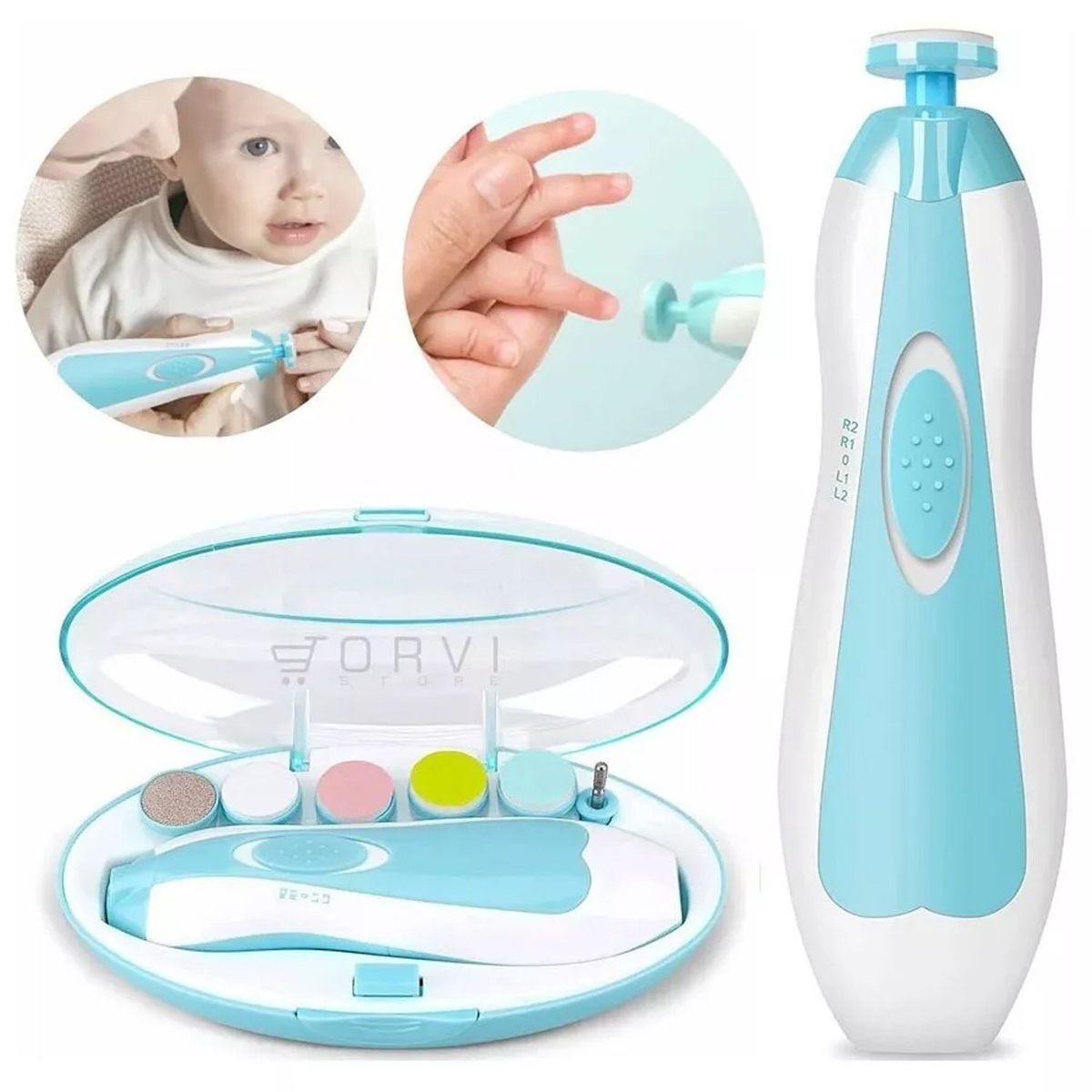 ONE PIXEL - Combo Lima Uñas Para Bebe + Aspirador Extractor Nasal