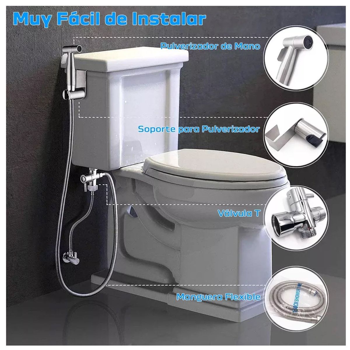 ONE PIXEL - Rociador De Inodoro Acero Inoxidable Bidet Baño