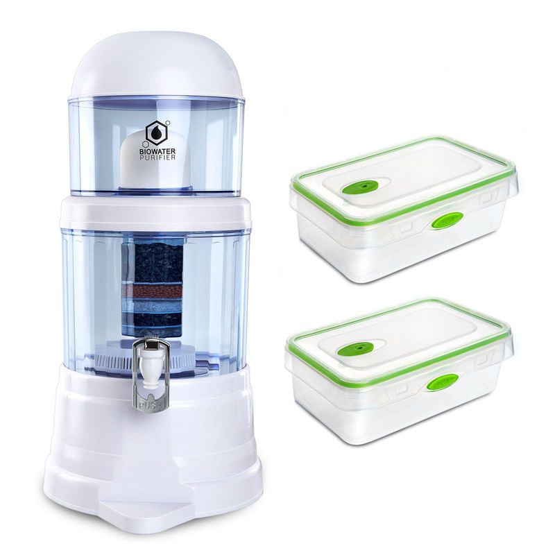 CHEF MASTER - Filtro de Agua Chef Master +2 Recipientes Para Cocina Tapper Verde
