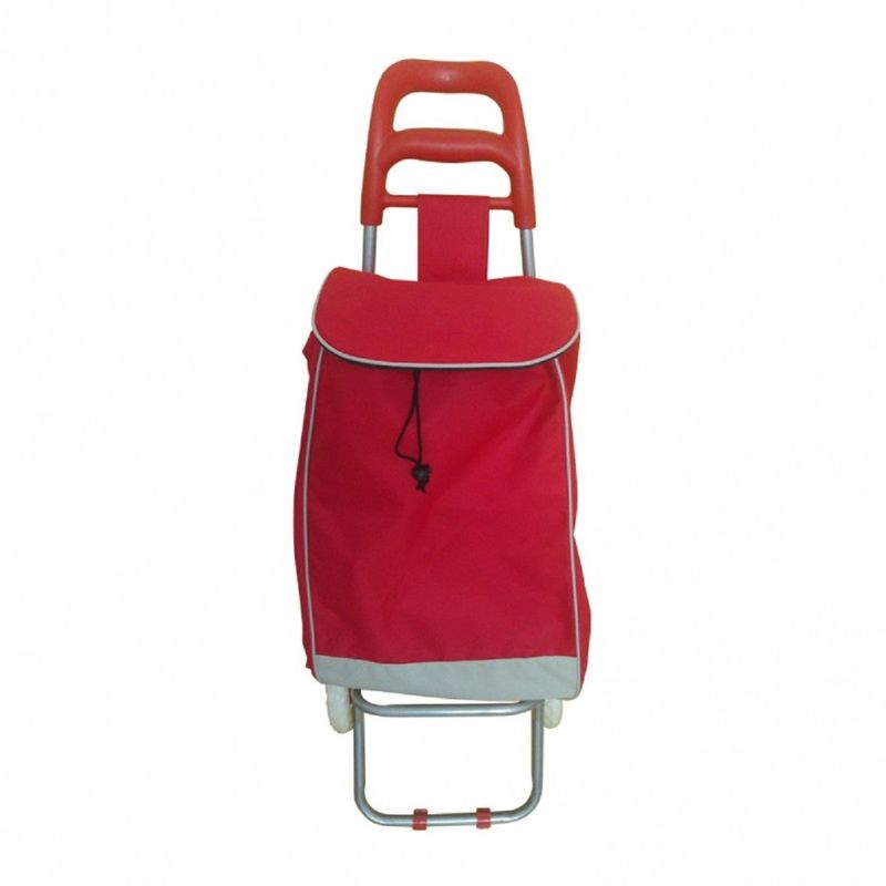 GENERICO - Carrito De Mercado Plegable Con Ruedas Color Rojo