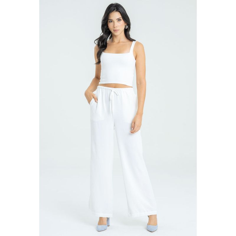RAGGED - Pantalon twill Blanco crudo Ragged
