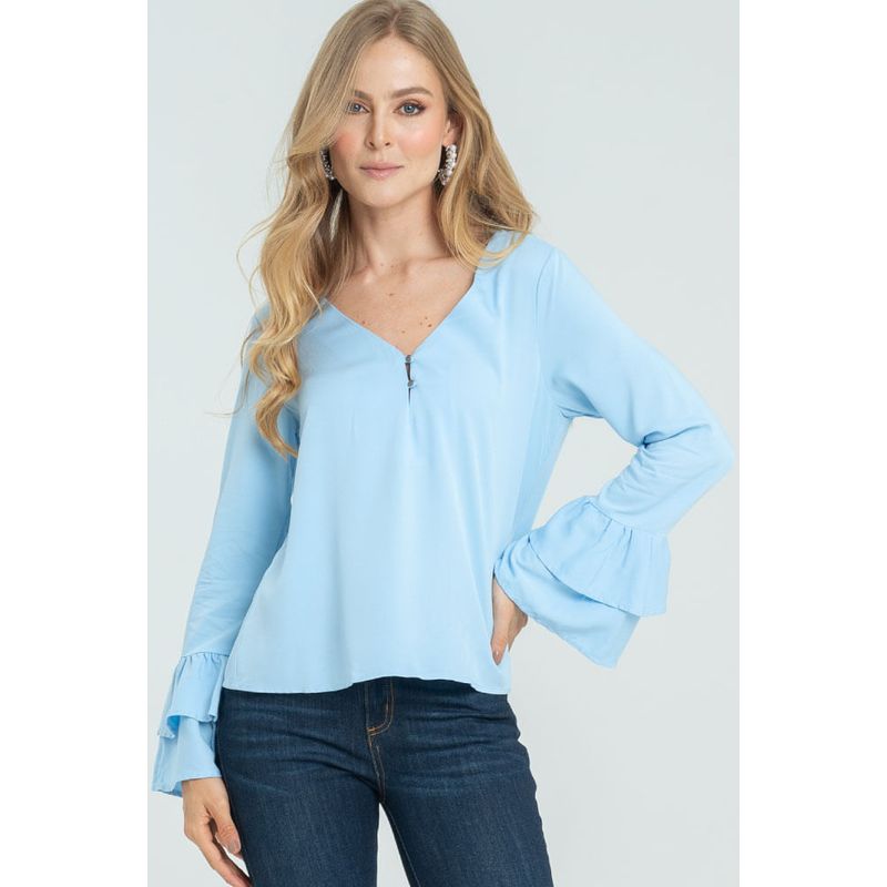 RAGGED - Blusa amarella Azul claro Ragged