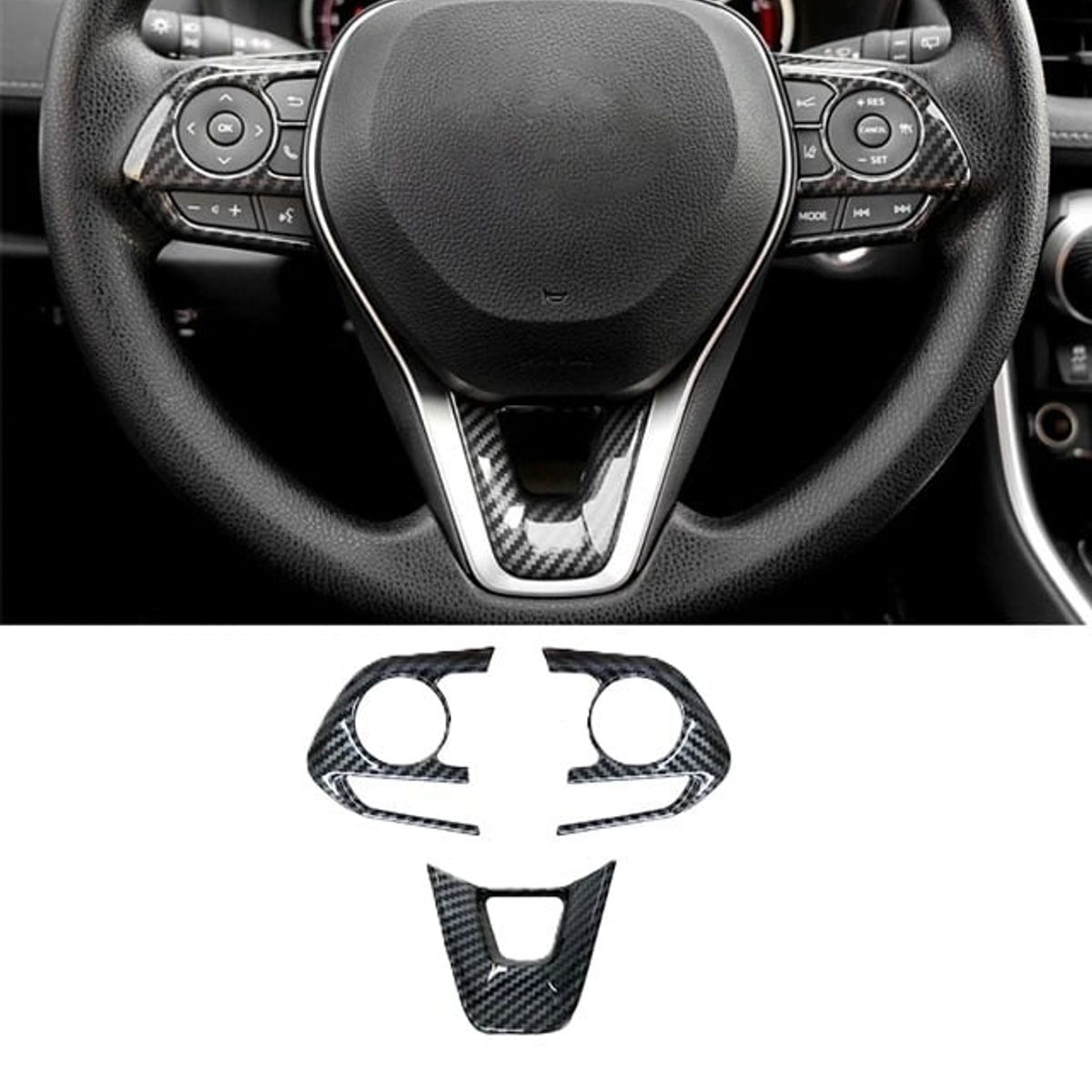 GENERICO - accesorios toyota cross rav4 cubierta timon sup-inf x 3 pcs