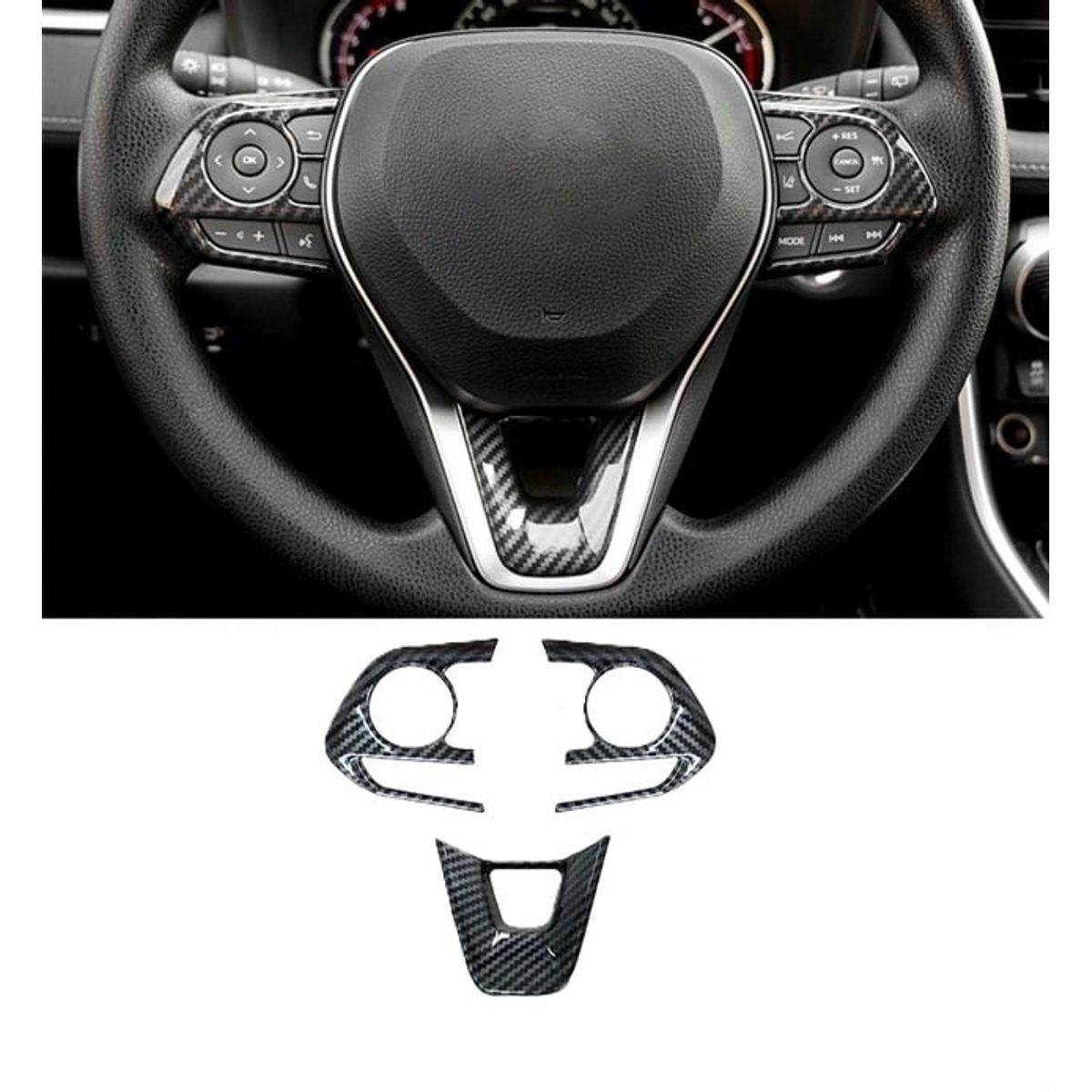GENERICO - accesorios toyota cross rav4 cubierta timon sup-inf x 3 pcs