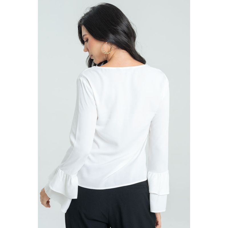RAGGED - Blusa amarella Blanco crudo Ragged