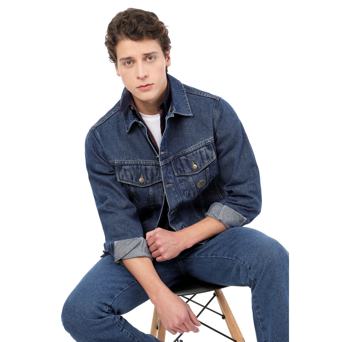 LEC LEE - Chaqueta En Jean Clasica Hombre Lec Lee - Indigo Medio