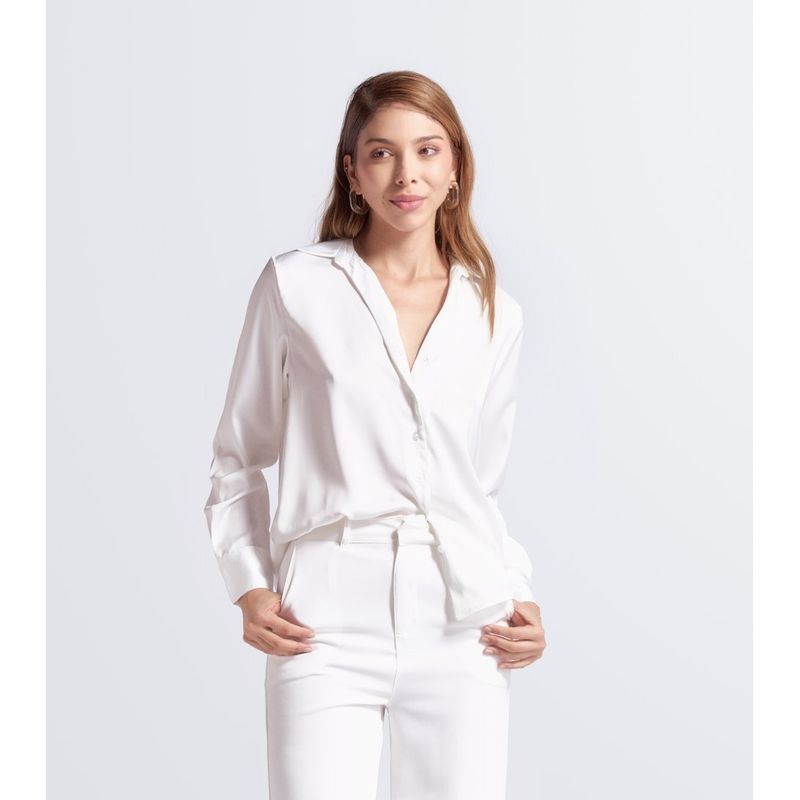 DEREK - Camisa Para Mujer Manga Larga En Satín Derek