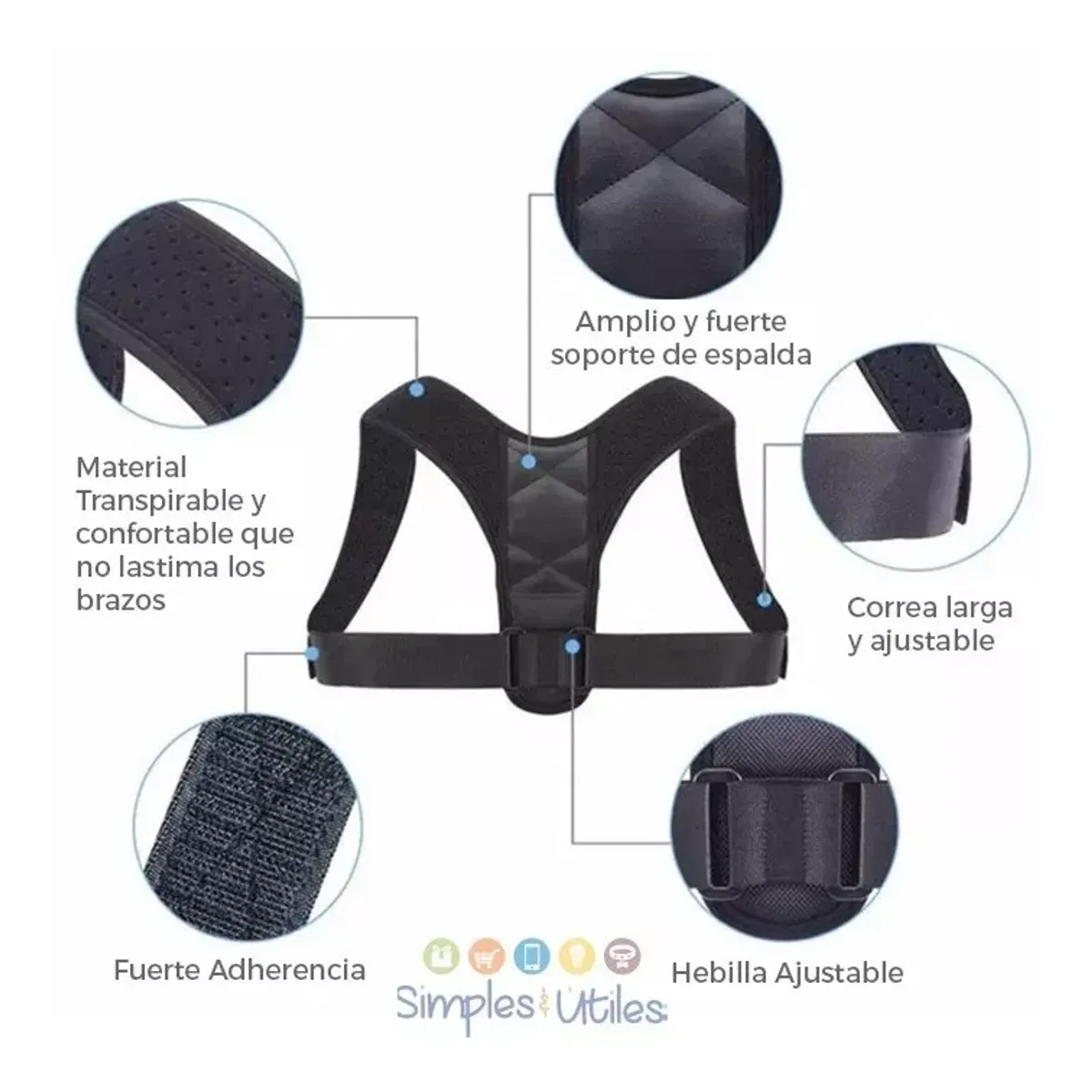 HOME - Corrector De Postura Espalda Hombres Y Mujeres Unisex