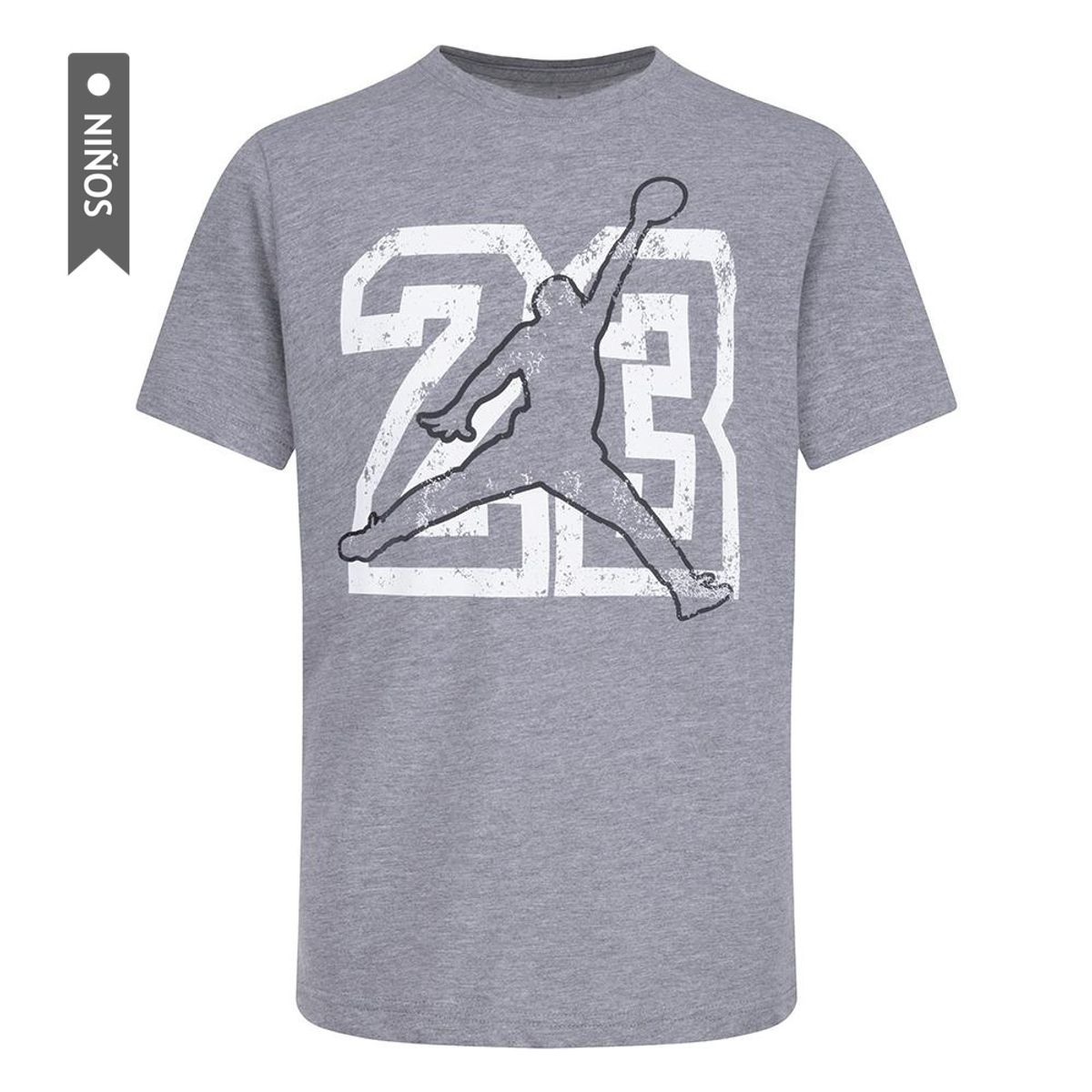 NIKE - Camiseta Nike Jdb 23 Jumpman Ss Tee Niño-Gris