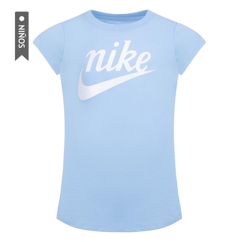 NIKE - Camiseta Nike Nkg Script Futura Ss Tee Niña-Azul