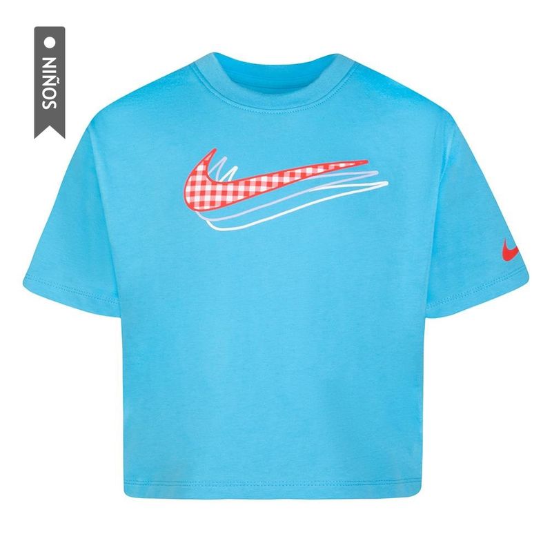 NIKE - Camiseta Nike Nkg Ss Icon Boxy Tee Niña-Azul