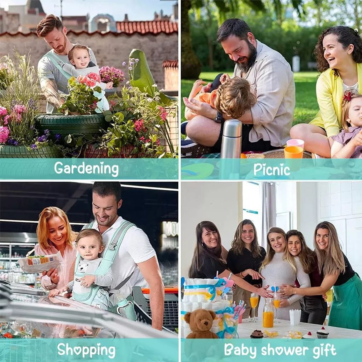 GENERICO - Mochila Porta Bebes Ergonómica Asiento Multifuncional 6 En 1