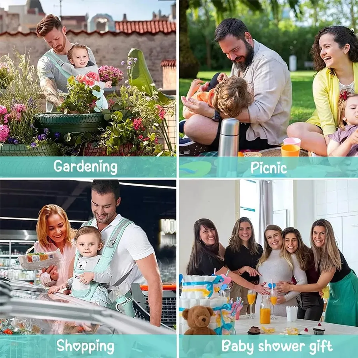 GENERICO - Mochila Porta Bebes Ergonómica Asiento Multifuncional 6 En 1