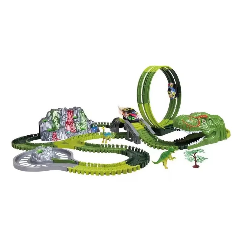 KIDSHOP - Pista De Carros De Coches Con Juguetes De Dinosaurios 237