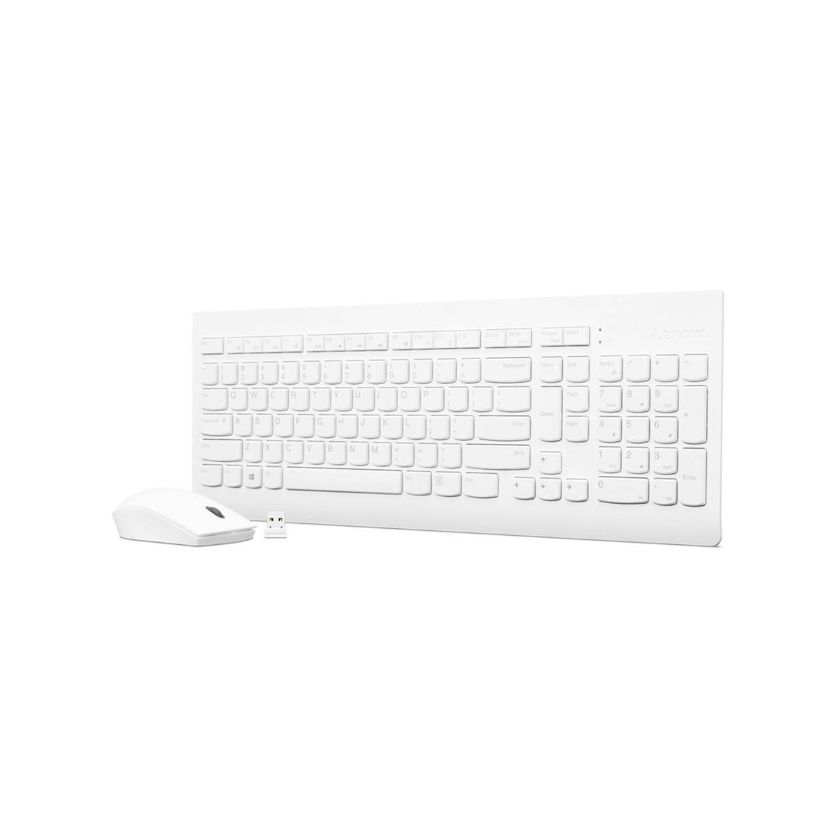 LENOVO - Combo de teclado y mouse inalámbrico Lenovo 510 Blanco Español