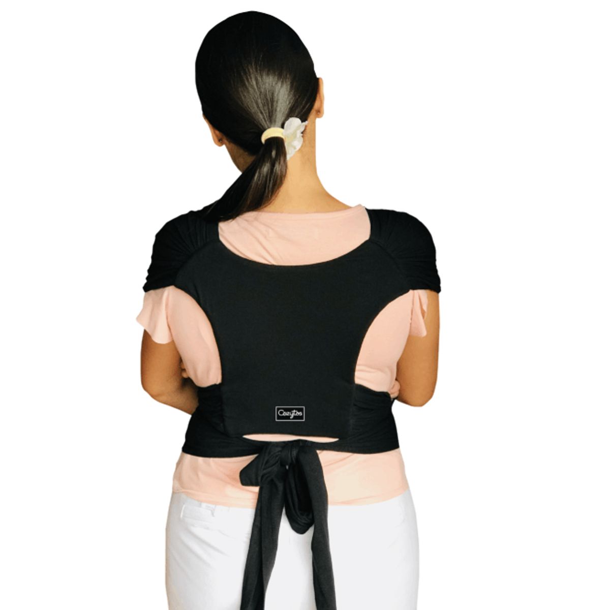 COZYTOS - Fular y Porta Bebe -PREARMADO -Negro talla L- Cargador Porta