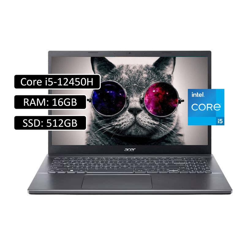 ACER - Portatil Acer A515 Intel Core i5 12450H Ssd 512GB Ram 16GB 15.6” Fhd Win 11 home