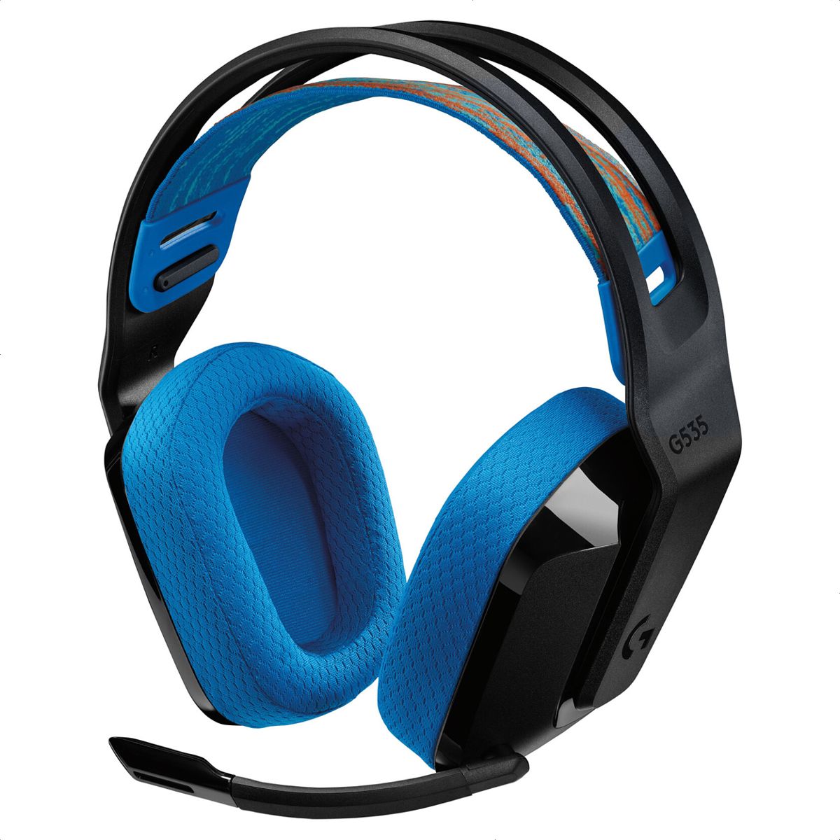 LOGITECH - Diadema Gamer Logitech G535 Lightspeed PC PS5 4 Negro Azul