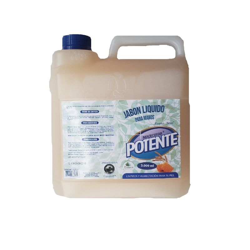 GENERICO - JABON LIQUIDO PARA MANOS AVENA MIEL 3000ML