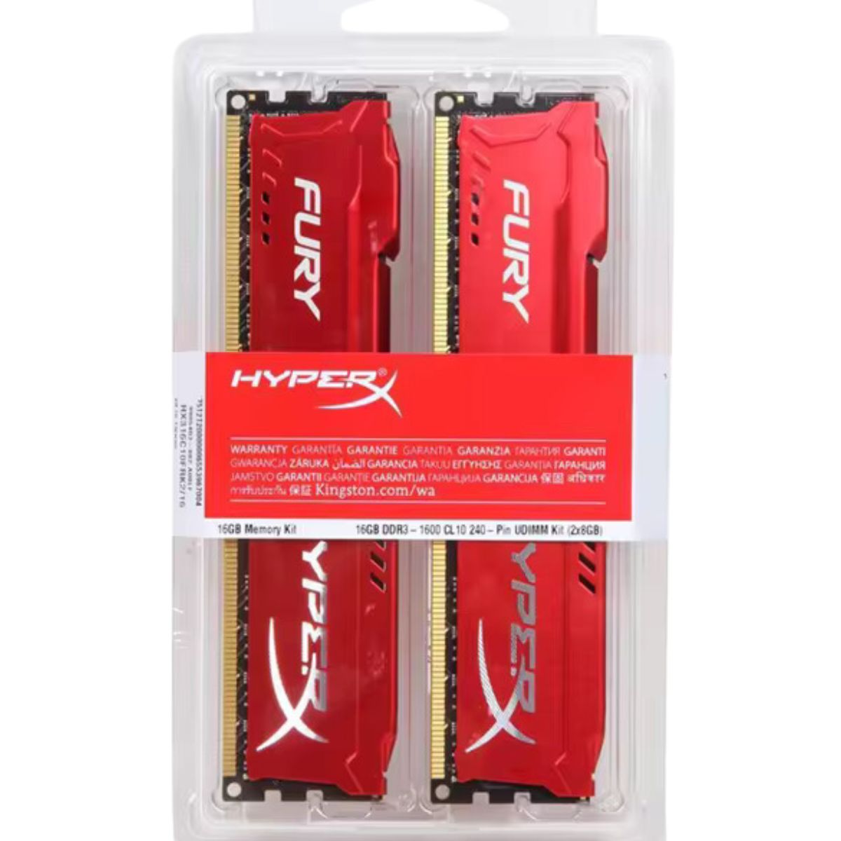 KINGSTON - Memoria Ram Gamer Ddr3 16gb 2x8gb 12800-1600 Mhz