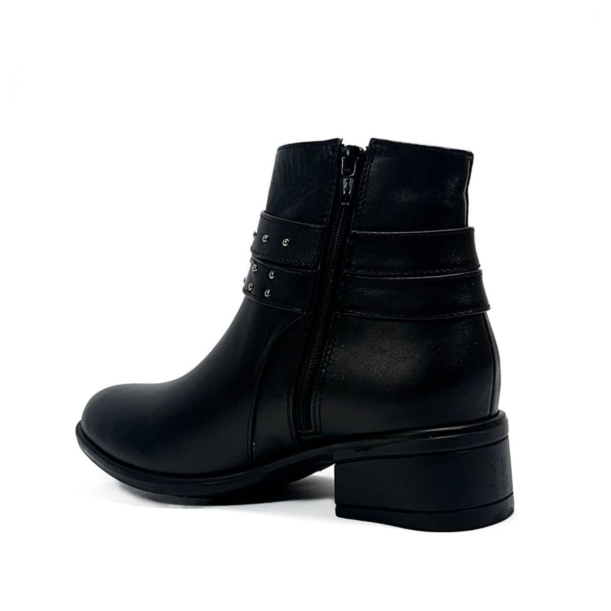 BALLERINA - Botín Cuero Para Mujer Negro Ballerinas Ariel