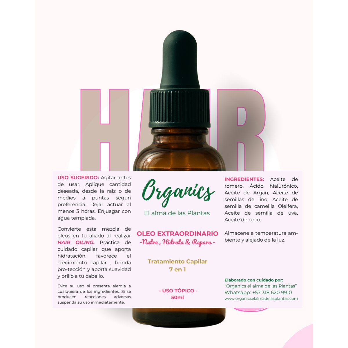 GENERICO - Oleo  Extraordinario 7 en 1 HAIR OILING