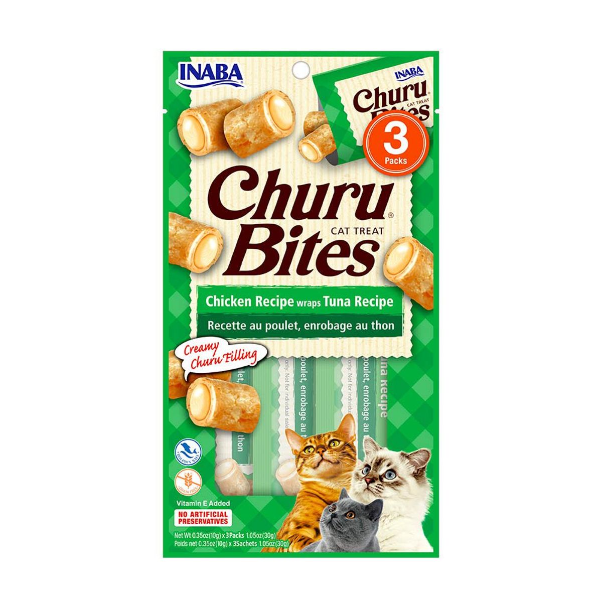 GENERICO - Snack Cremoso Para Gato Inaba Churu Bites Pollo Atún