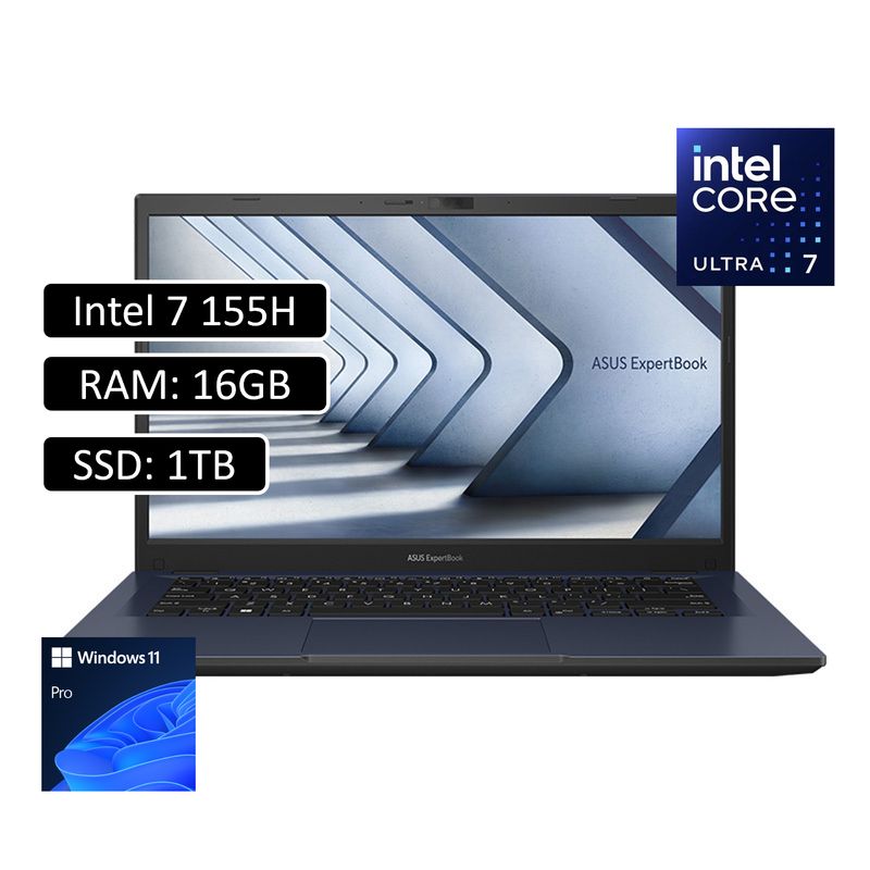 ASUS - PORTATIL ASUS EXPERTBOOK INTEL ULTRA 7 155H RAM 16GB SSD 1TB - WIN11PRO