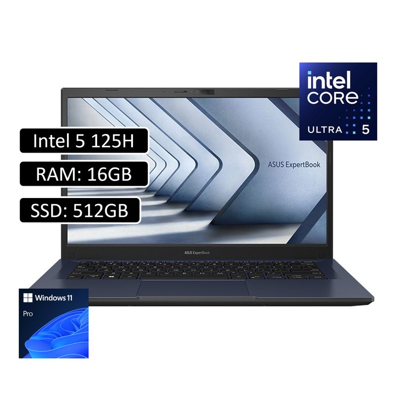 ASUS - PORTATIL ASUS EXPERTBOOK INTEL ULTRA 5 125H RAM 16GB SSD 512GB - WIN11PRO