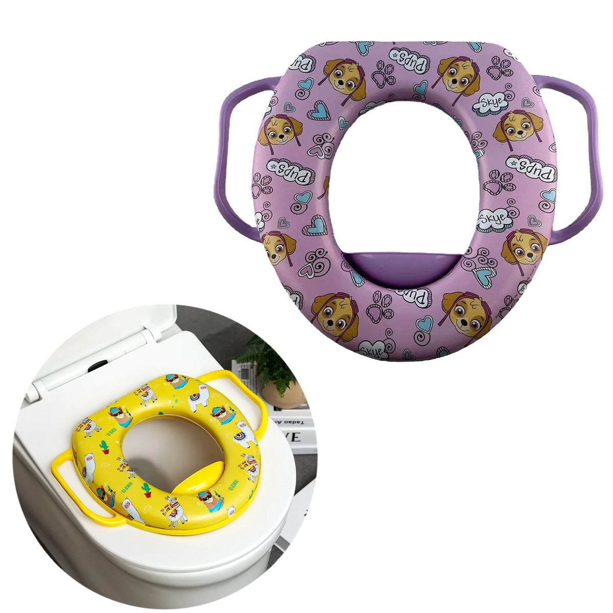 MULTIPLACE COLOMBIA - Reductor adaptador de inodoro acolchado para niña rosado