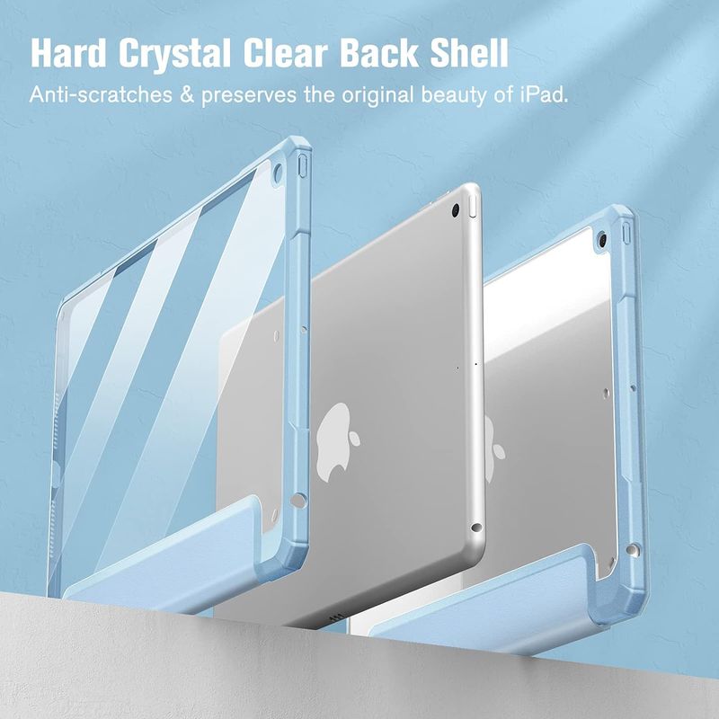 GENERICO - Estuche Funda Smart Case Cristal Para IPad 12.9 2020/21/22 AZUL CLARO