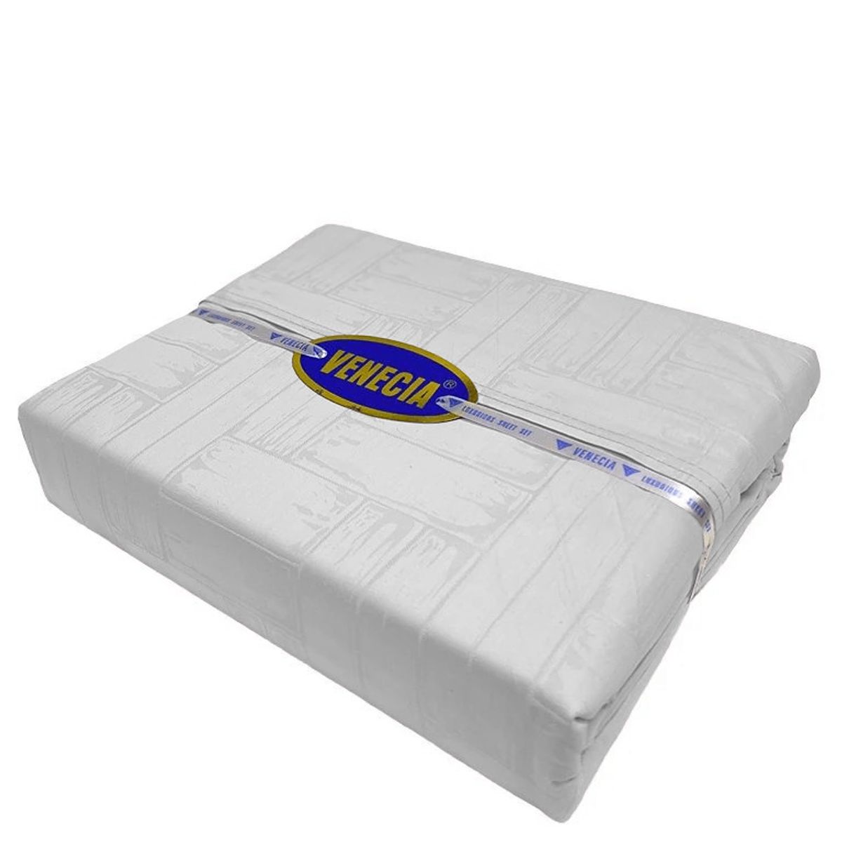 VENECIA - Juego de sabanas - Sencilla 30cm - 420 hilos Algodón - Blanco