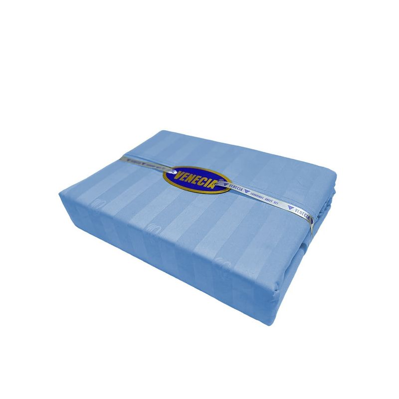 VENECIA - Juego de sabanas - King 30cm - 420 hilos Algodón - Azul