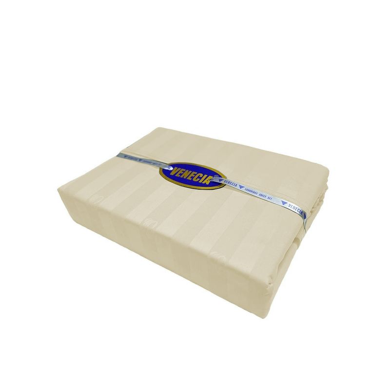 VENECIA - Juego de sabanas - King 30cm - 420 hilos Algodón - Marfil