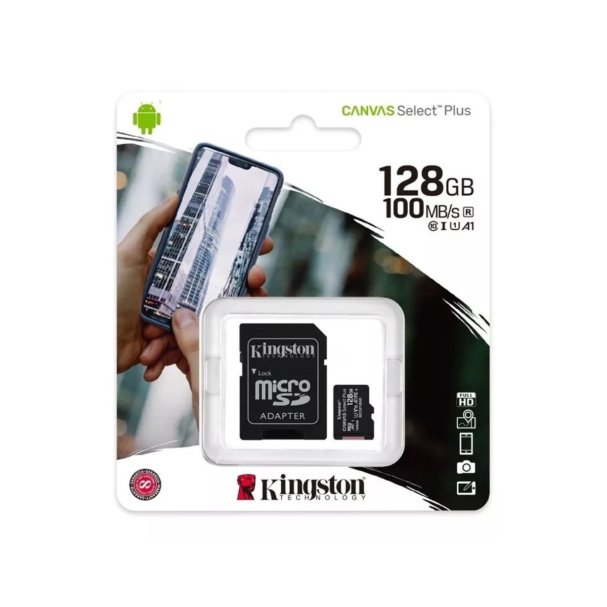 KINGSTON - Tarjeta de memoria MicroSD de 128 GB Canvas