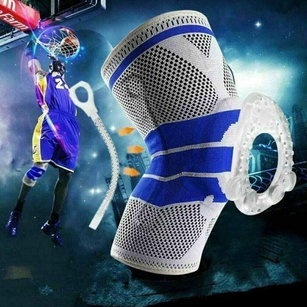 GENERICO - Rodillera Ortopedica Compresión Soporte Rotula Deportiva Gel