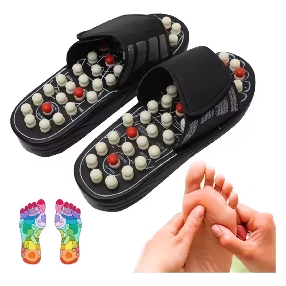 GENERICO - Sandalias Masajeador Reflexologia Cuidado Planta Pie Unisex