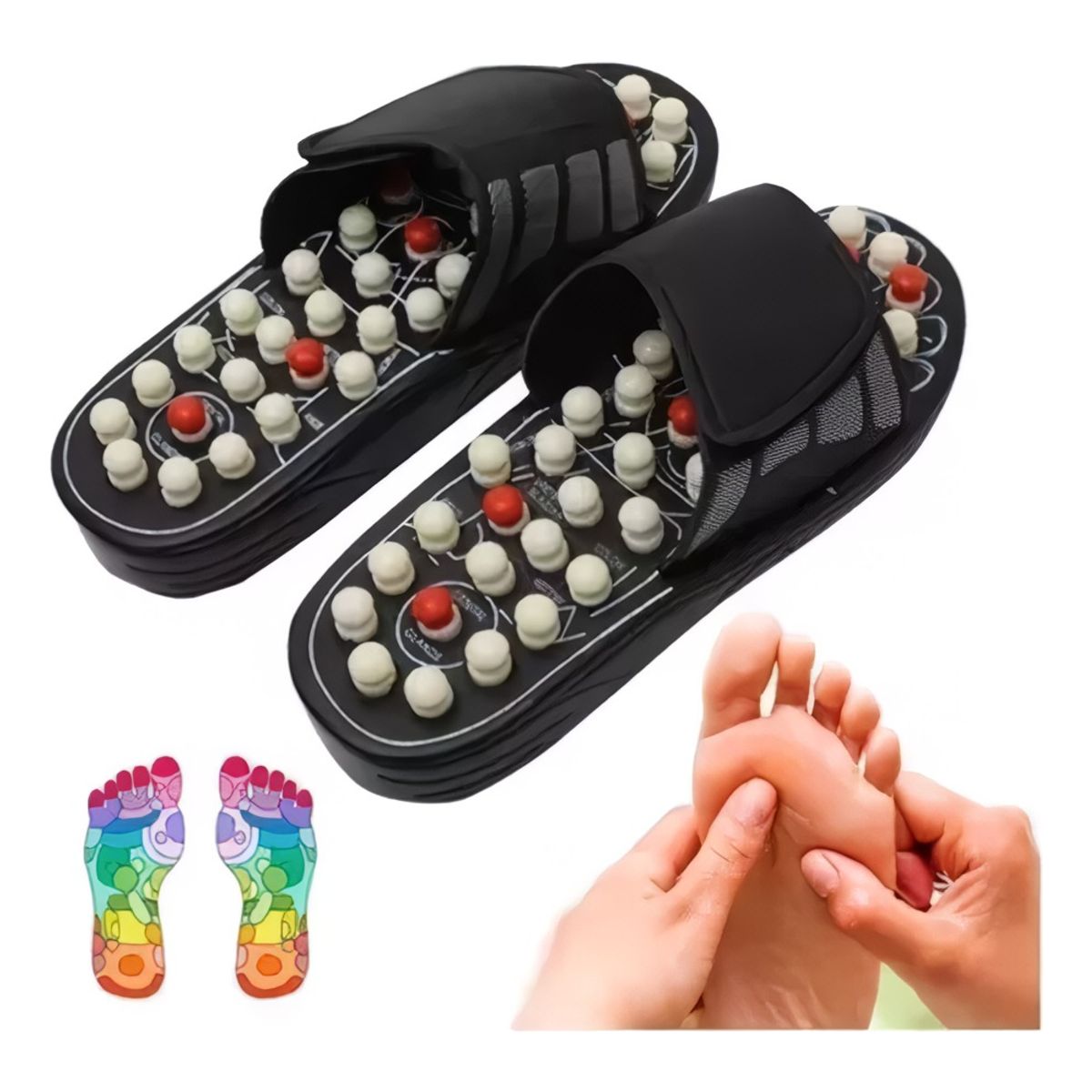 GENERICO - Sandalias Masajeador Reflexologia Cuidado Planta Pie Unisex