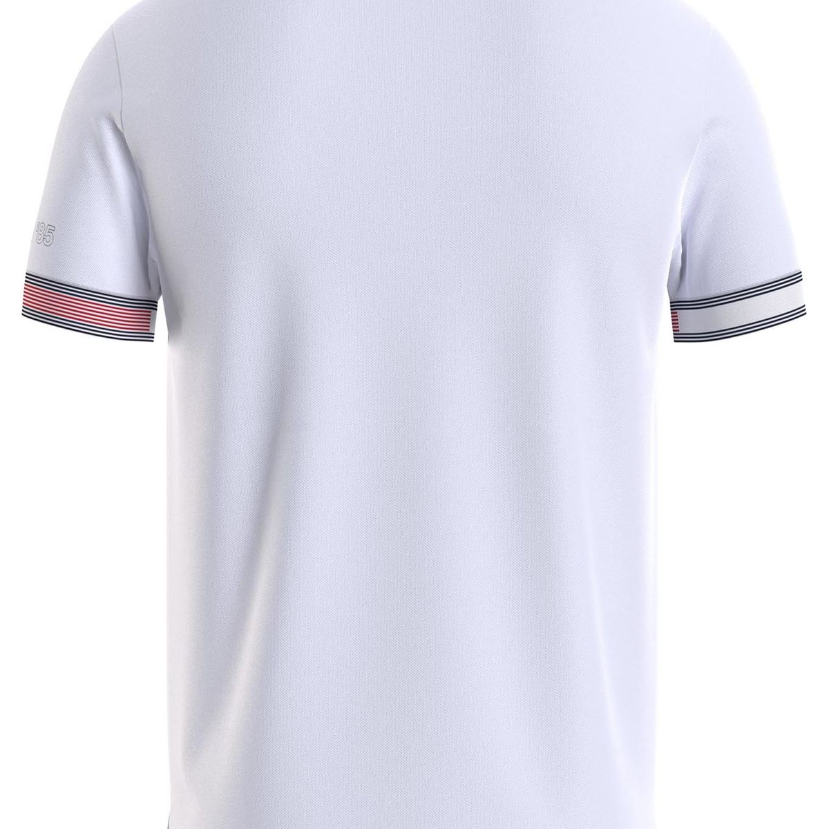 TOMMY HILFIGER - Polo blanco con ribetes a contraste en la manga Tommy Hilfiger
