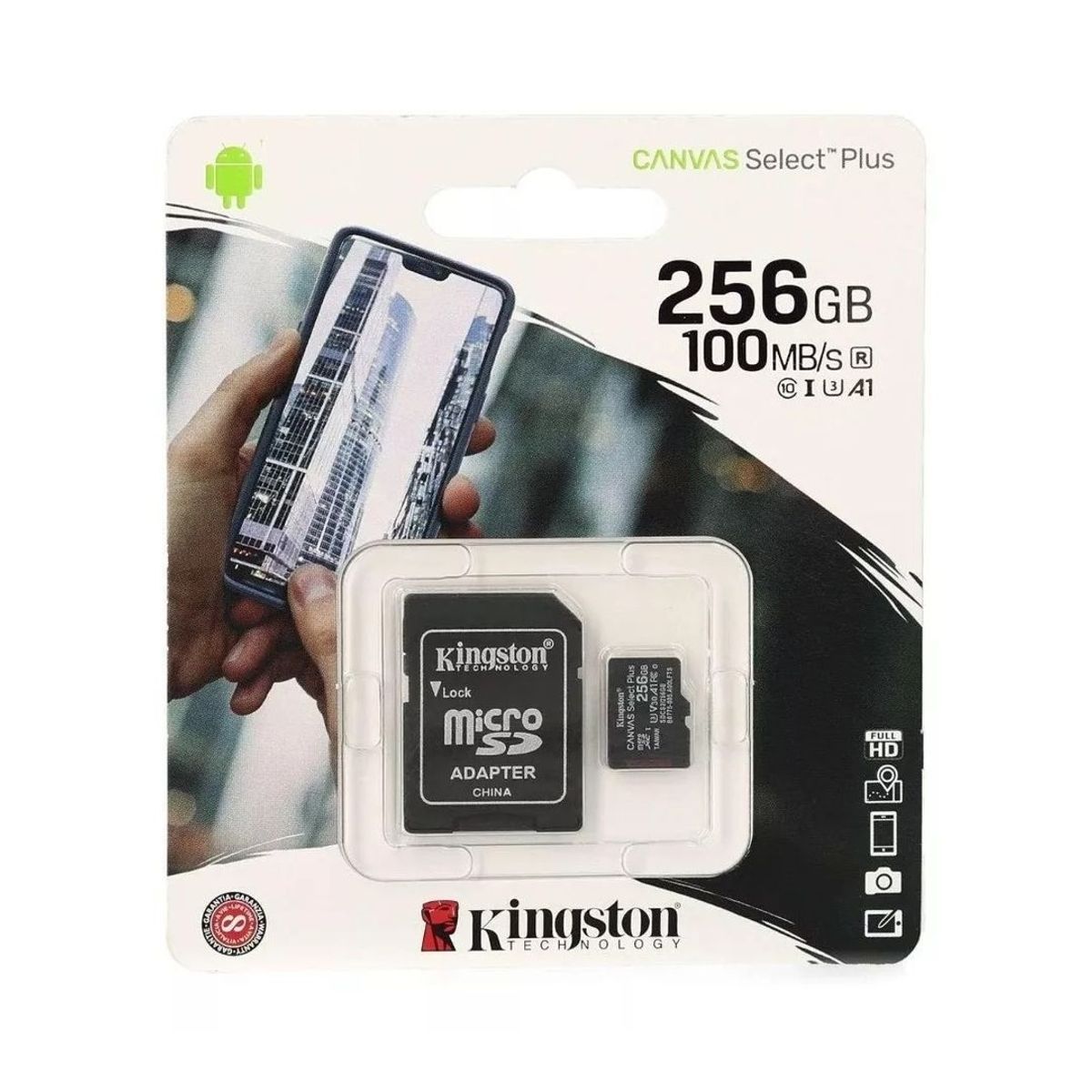KINGSTON - MicroSD 256GB 100MBS Canvas Select Plus Kingston