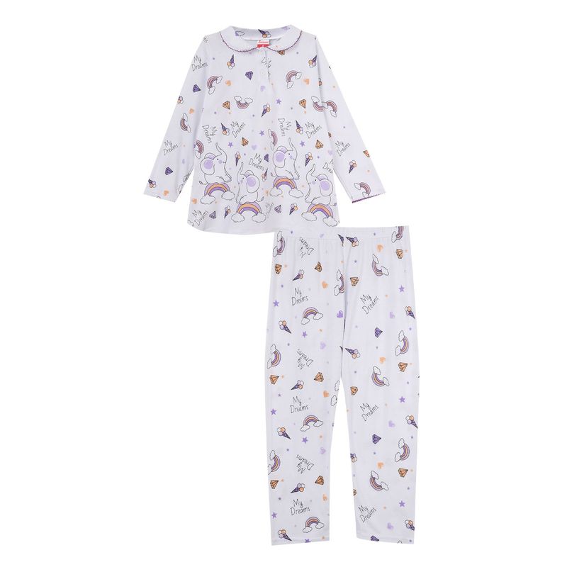 SANTANA - Pijama Niña Cenefa Lila Medio