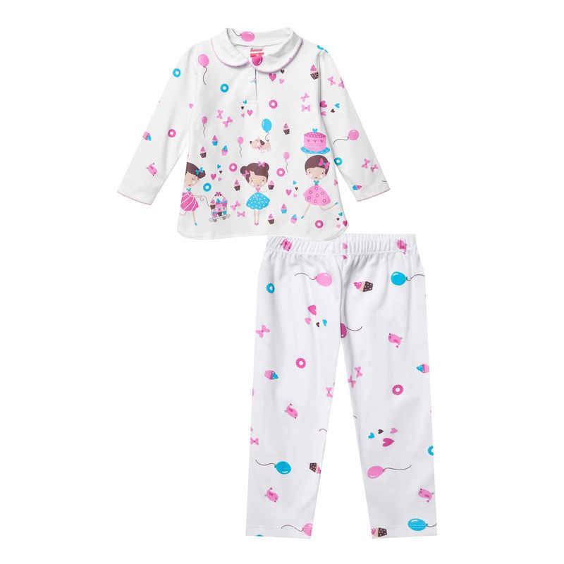SANTANA - Pijama Niña Cenefa Amatista