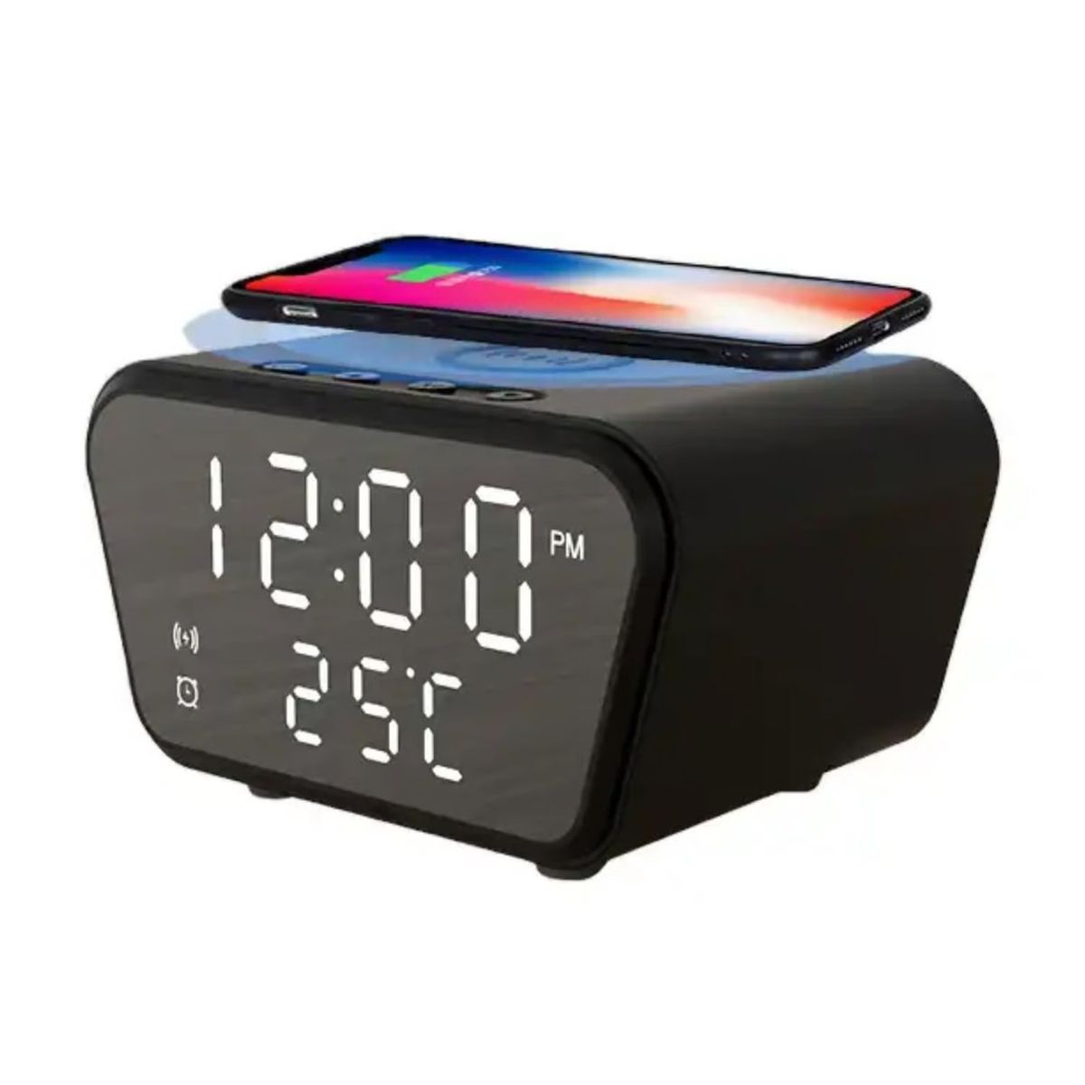 GENERICO - Radio Reloj Despertador Carga Inalámbrica