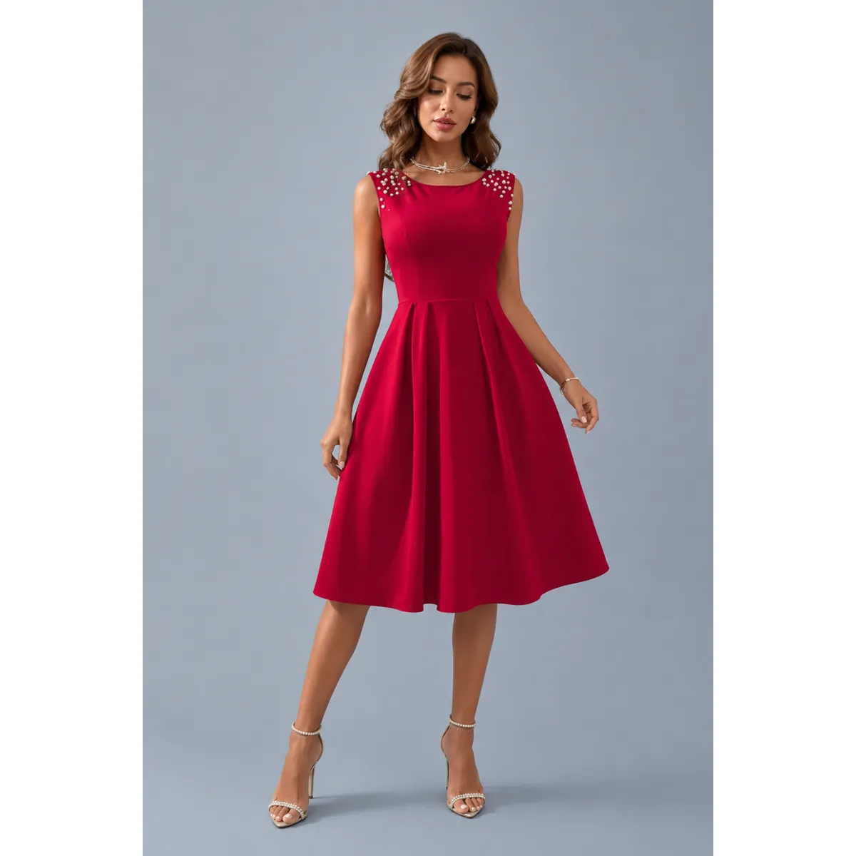 NEGRELI - VESTIDO CON PERLAS NEGRELI REF-3073