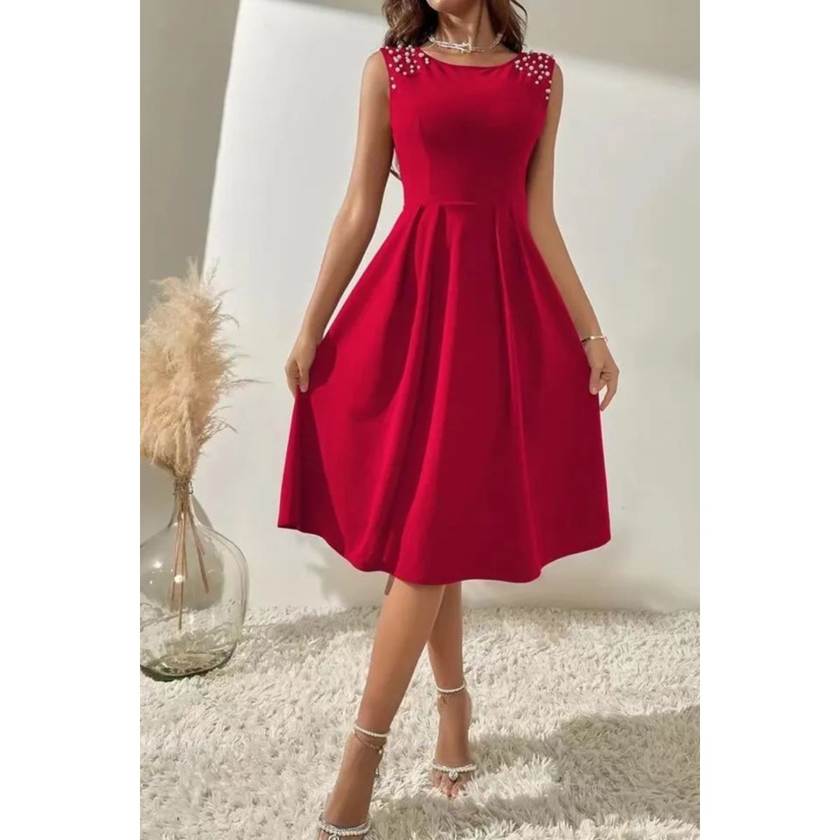 NEGRELI - VESTIDO CON PERLAS NEGRELI REF-3073